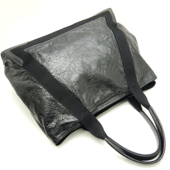 Balenciaga Navy Cabas Lambskin Black Tote Bag - Picture 2 of 7